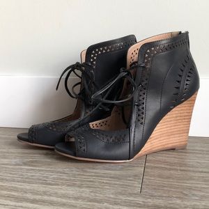 Lace Up Wedge Sandals